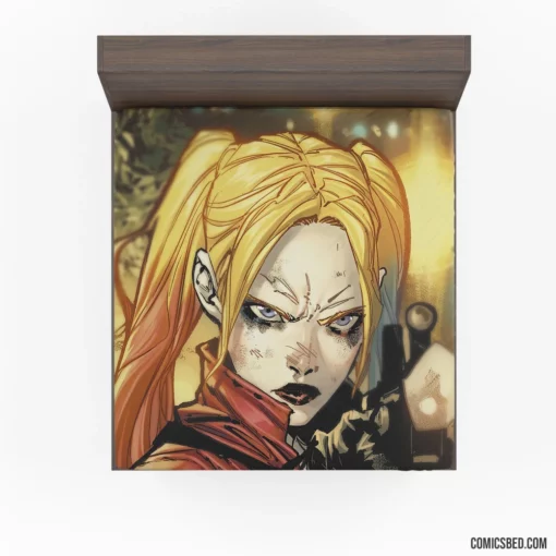 Harley Quinn DC Blonde Mischief Comic Fitted Sheet 1