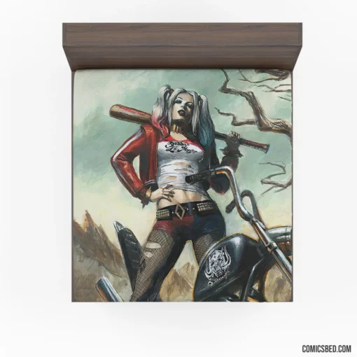 Harley Quinn DC Blonde Misfit Comic Fitted Sheet 1