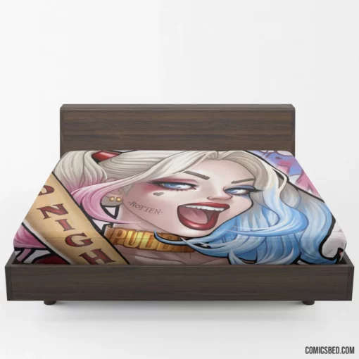 Harley Quinn DC Colorful Villain Comic Fitted Sheet