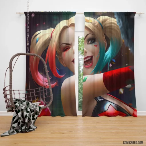 Harley Quinn DC Mischievous Soul Comic Curtain