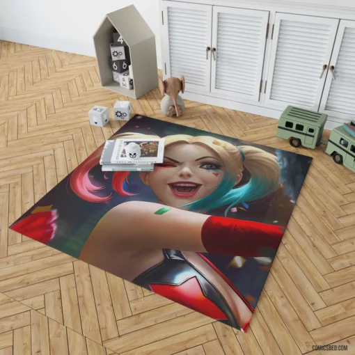 Harley Quinn DC Mischievous Soul Comic Rug 1