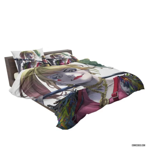 Harley Quinn DC Twintailed Antics Comic Bedding Set 2