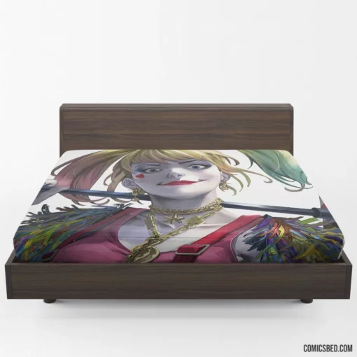 Harley Quinn DC Twintailed Antics Comic Fitted Sheet