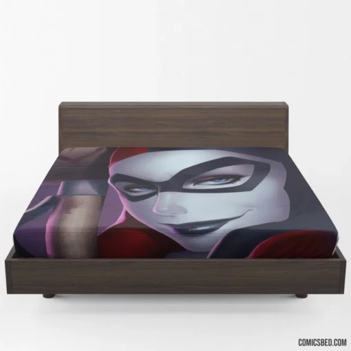 Harley Quinn Face DC Jester Comic Fitted Sheet