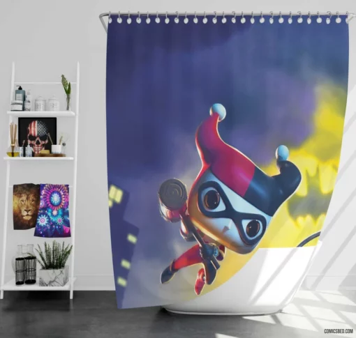 Harley Quinn Funko POP! DC Mischievous Jester Comic Shower Curtain