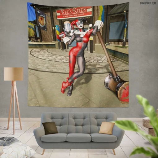 Harley Quinn Infinite Crisis Journey Comic Wall Tapestry