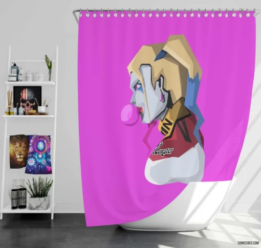 Harley Quinn Mad Love and Mayhem Comic Shower Curtain