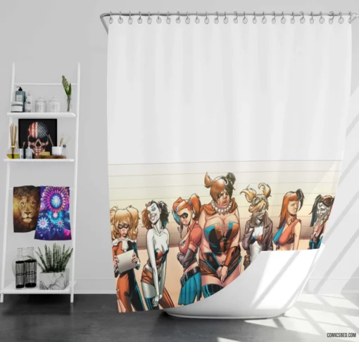 Harley Quinn Madcap Mayhem DC Comic Shower Curtain