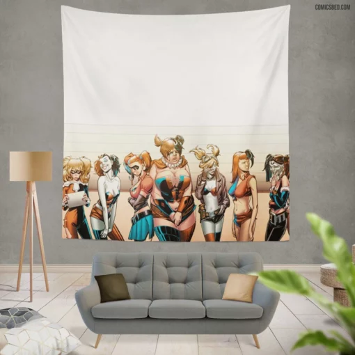 Harley Quinn Madcap Mayhem DC Comic Wall Tapestry