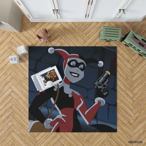 Harley Quinn Madcap Mischief Comic Rug