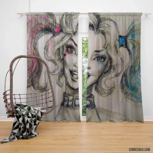 Harley Quinn Mischief Mania Comic Curtain