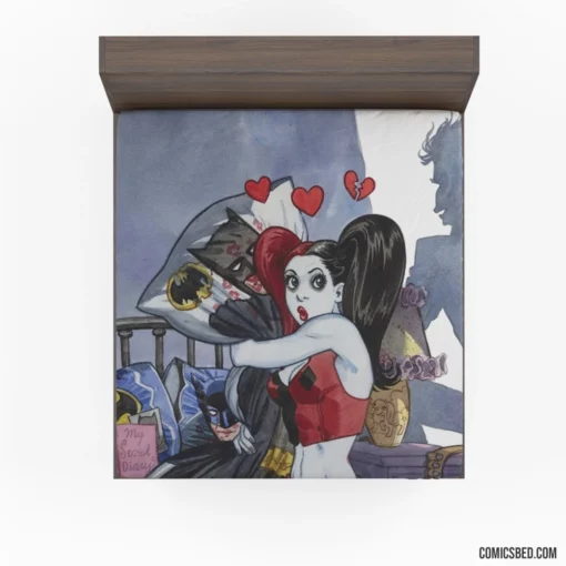 Harley Quinn Mischievous Jester Comic Fitted Sheet 1