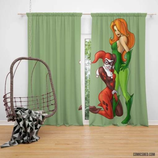 Harley Quinn & Poison Ivy DC Duo Comic Curtain