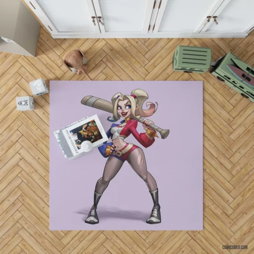 Harley Quinn Shorts DC Delight Comic Rug