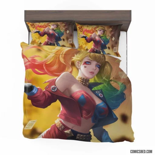 Harley Quinn Twintails DC Jester Comic Bedding Set 1