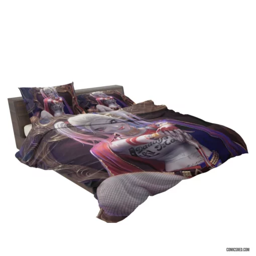 Harley Quinn White Hair DC Misfit Comic Bedding Set 2