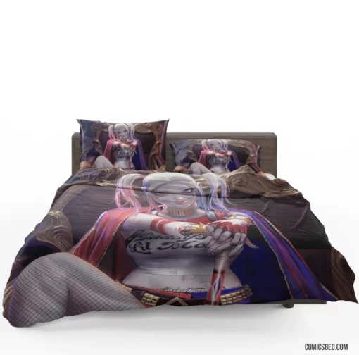 Harley Quinn White Hair DC Misfit Comic Bedding Set