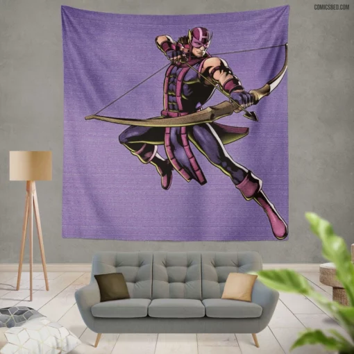 Hawkeye Archer Adventures Comic Wall Tapestry