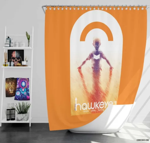 Hawkeye Master Archer Comic Shower Curtain