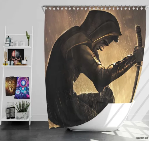 Hawkeye Ronin Marvel Archer Comic Shower Curtain