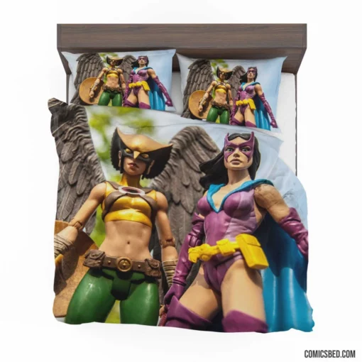 Hawkgirl & Huntress Dynamic Duo Feats Comic Bedding Set 1