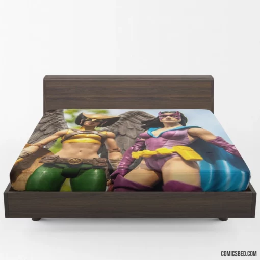 Hawkgirl & Huntress Dynamic Duo Feats Comic Fitted Sheet