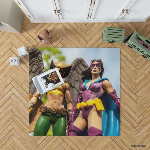 Hawkgirl & Huntress Dynamic Duo Feats Comic Rug