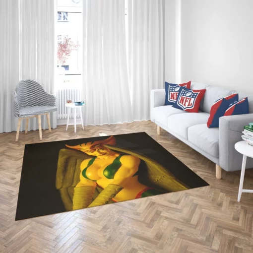 Hawkgirl Winged Heroine Comic Rug 2