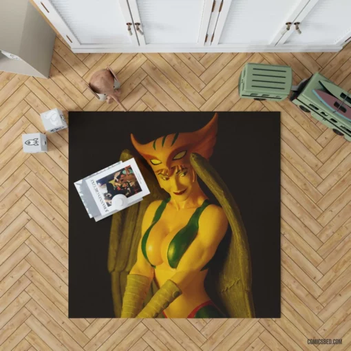 Hawkgirl Winged Heroine Comic Rug