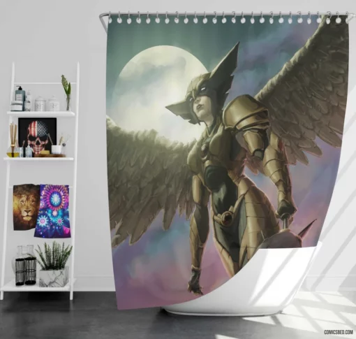 Hawkgirl Wings DC Avian Avenger Comic Shower Curtain