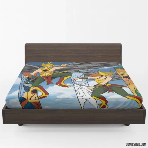 Hawkman & Hawkgirl DC Warrior Quest Comic Fitted Sheet