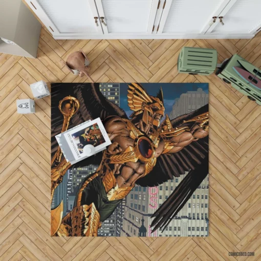 Hawkman Winged Vigilante Comic Rug