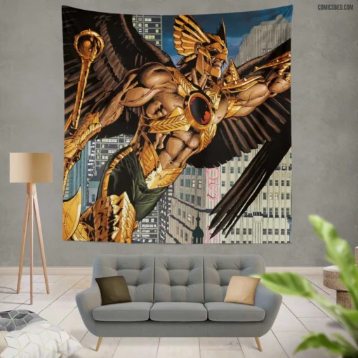 Hawkman Winged Vigilante Comic Wall Tapestry