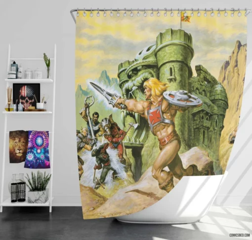 He-Man and the Masters of the Universe Fantasy Heroes Comic Shower Curtain