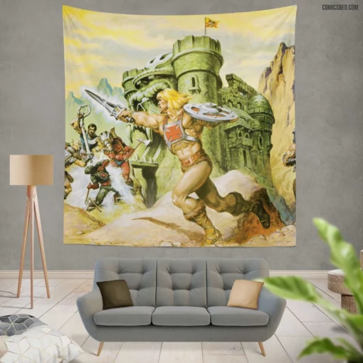 He-Man and the Masters of the Universe Fantasy Heroes Comic Wall Tapestry