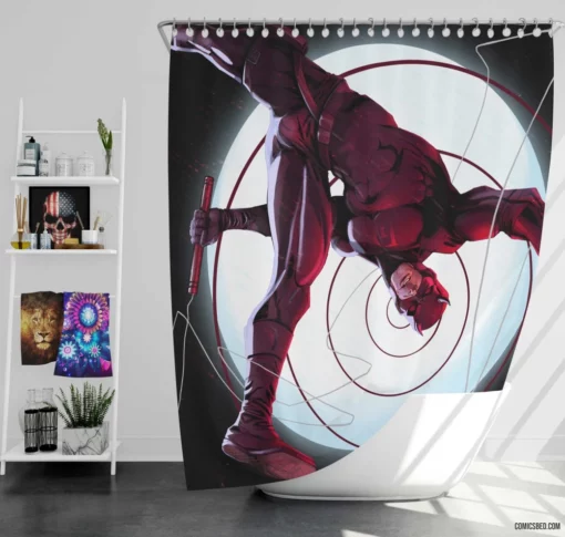 Hell Kitchen Savior Marvel Daredevil Comic Shower Curtain