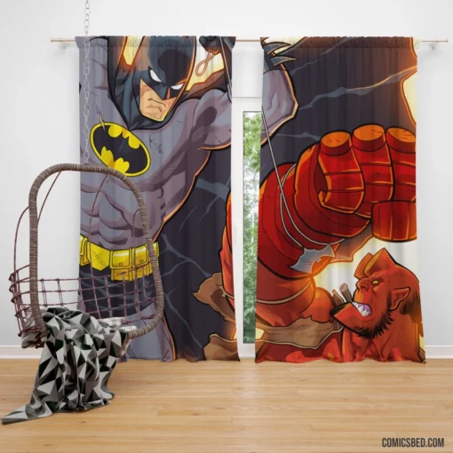 Hellboy Batman Crossover Dark Duo Comic Curtain