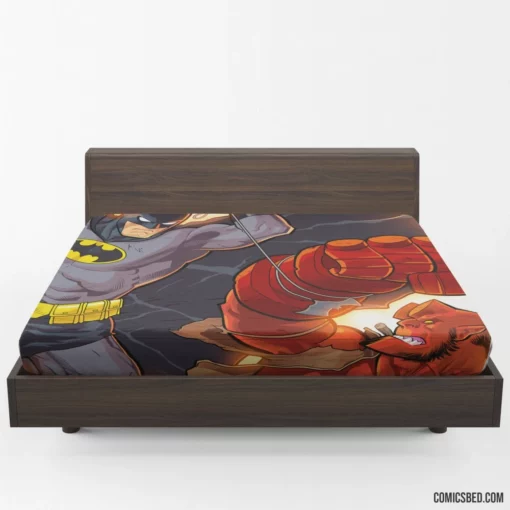 Hellboy Batman Crossover Dark Duo Comic Fitted Sheet