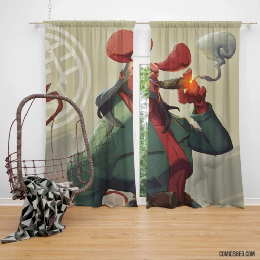 Hellboy Dark Horse Bold Icon Comic Curtain