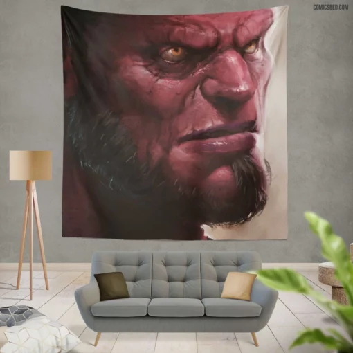 Hellboy Dark Horse Demon Antihero Comic Wall Tapestry