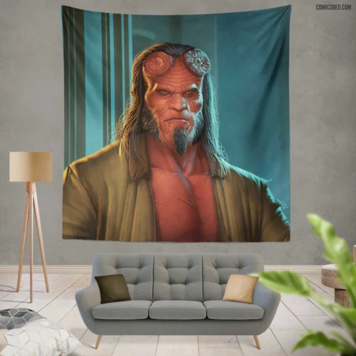 Hellboy Dark Horse Demon Comic Wall Tapestry