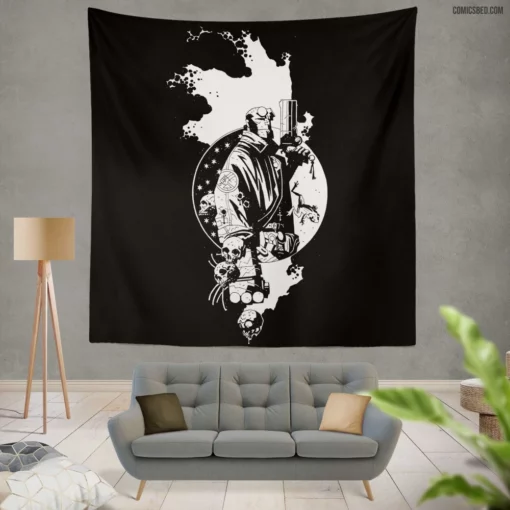 Hellboy Dark Horse Enigma Comic Wall Tapestry