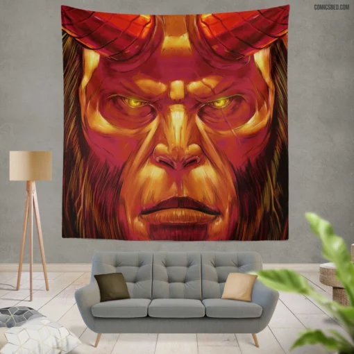 Hellboy Dark Horse Heroic Champion Comic Wall Tapestry