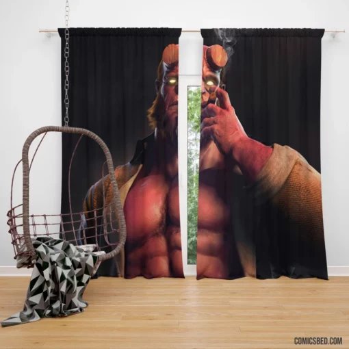 Hellboy Dark Horse Heroic Icon Comic Curtain