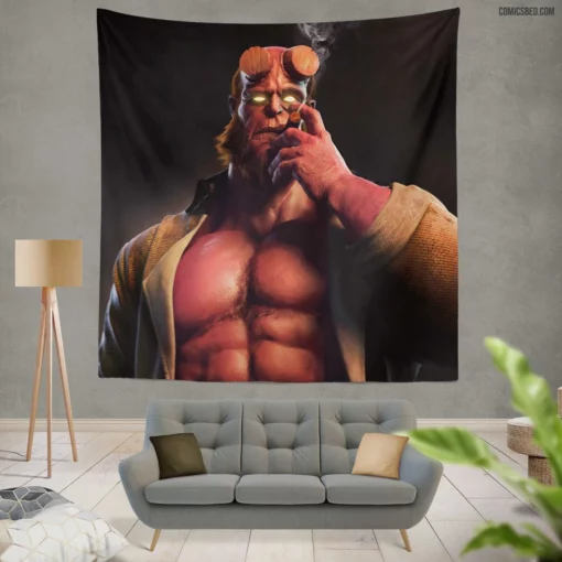 Hellboy Dark Horse Heroic Icon Comic Wall Tapestry