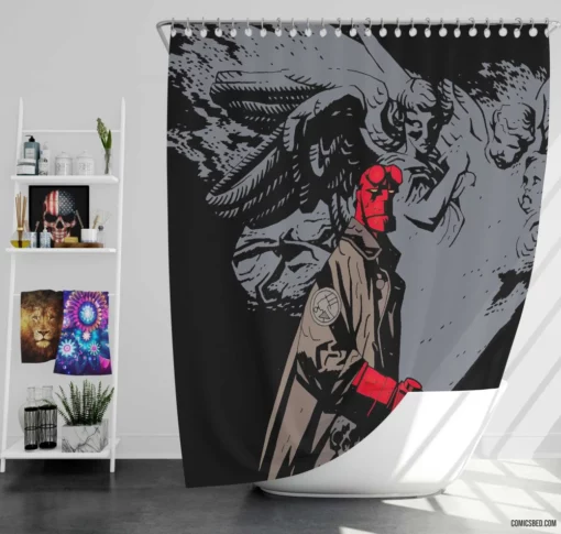 Hellboy Dark Horse Legendary Comic Shower Curtain