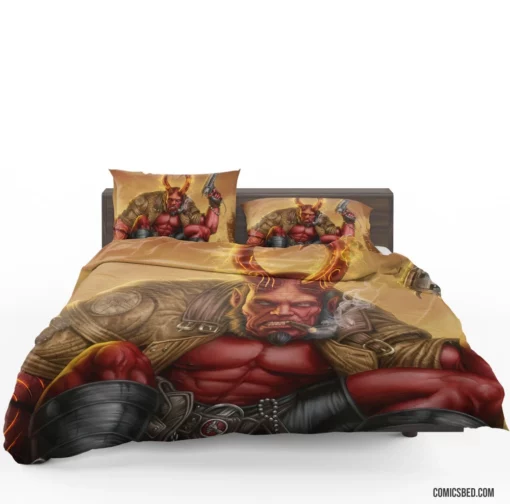 Hellboy Dark Horse Paranormal Hero Comic Bedding Set