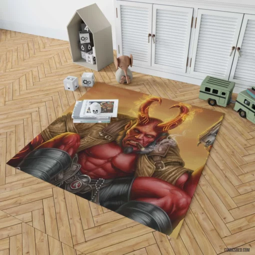 Hellboy Dark Horse Paranormal Hero Comic Rug 1