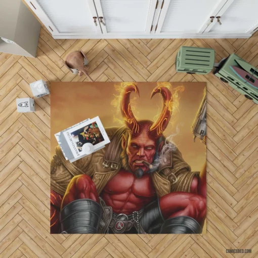 Hellboy Dark Horse Paranormal Hero Comic Rug