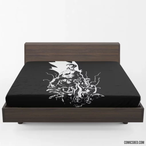 Hellboy Dark Mysteries Revealed Comic Fitted Sheet